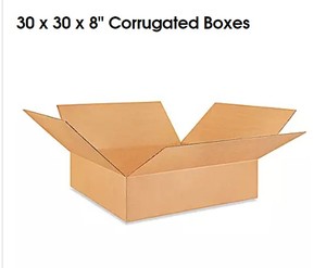 lot 120 image: Pallet of 85 NEW Uline S-4845 Cardboard Boxes - 30 Inch x 30 Inch x 8 Inches