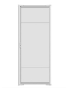 lot 160 image: Cool Retractable Screen Door for Single Door Opening - White