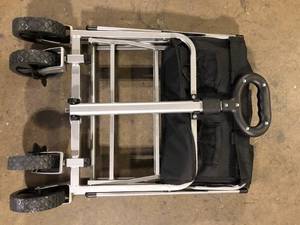 Karl home Oxford Fabric Steel Frame 4-Wheeled Outdoor Garden Cart Collapsible Folding Wagon in Black  Customer Returns See Pictures