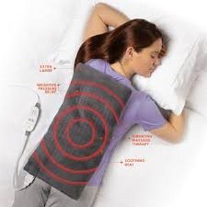 Lot of CALMING HEAT 12 in. x 24 in. Massaging Weighted Heating Pad   Customer Returns See Pictures