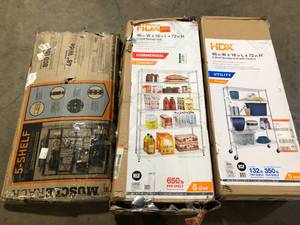 Lot of Assorted Shelving Various Models and Conditions  Customer Returns See Pictures