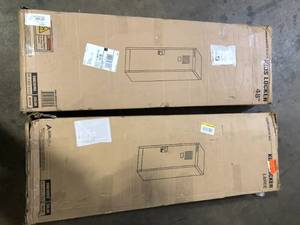 Lot of AdirOffice 629-Series 48 in. H 1-Tier Steel Storage Locker Free Standing Cabinets for Home, School, Gym in Blue Customer Returns See Pictures