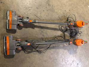 Lot of Shark Rocket Bagless Corded Stick Vacuum for Hard Floors and Area Rugs with Powerful Pet Hair Pickup in Orange Used  Customer Returns See Pictures