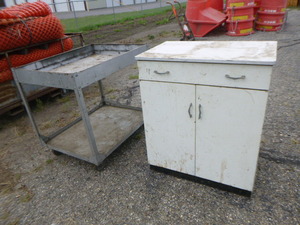 Shop Cart and Cabinet