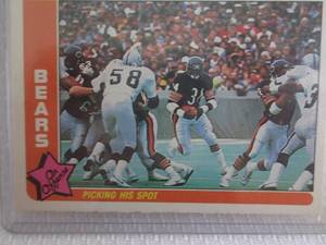 lot 9 image: 1985 Fleer Walter Payton Team Card...