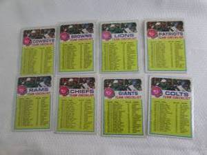 lot 10 image: 1973 Topps Football Team CheckList ...