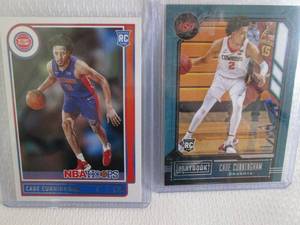 lot 13 image: 2021-22 Hoops & Playbook Cade Cunni...