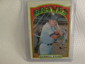 lot 16 image: 1972 Topps Darrell Evans Card...