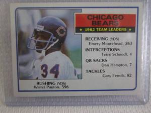 lot 24 image: 1983 Topps Walter Payton  Card...