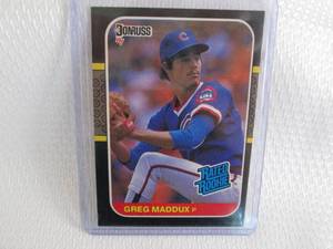 lot 50 image: 1987 Donruss Greg Maddux Rookie Car...