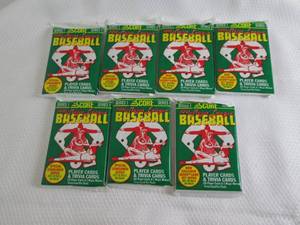 lot 51 image: 7 1991Score Baseball Packs...