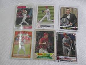 lot 56 image: Mike Trout Topps & Bowman Cards...