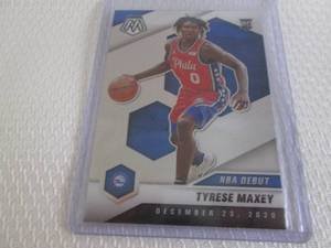 lot 83 image: 2020-21 Mosaic Tyrese Maxey Rookie ...