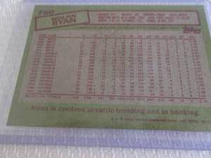 lot 89 image: 1985 Topps Nolan Ryan Card...