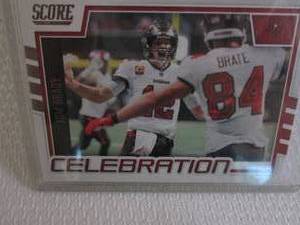 lot 95 image: 2022 Score Tom Brady Celebration Ca...