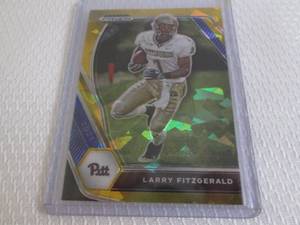 lot 97 image: 2021 Prizm Larry Fitzgerald Gold Ic...