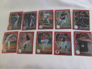 lot 107 image: 2021 Prizm Draft Picks Red Ice Priz...