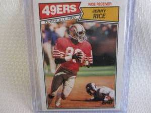 lot 113 image: 1987 Topps Jerry Rice Card...