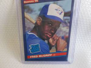 lot 122 image: 1986 Donruss Fred McGriff Rookie Ca...