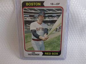 lot 126 image: 1974 Topps Carl Yastrzemski Card...