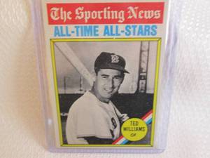lot 129 image: 1976 Topps Ted Williams All Time Al...