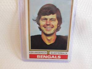lot 130 image: 1974 Topps Ken Anderson Card...