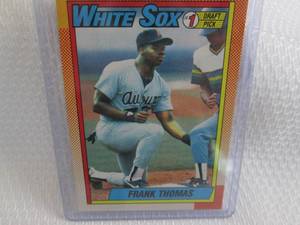 lot 138 image: 1990 Topps Frank Thomas Rookie Card...
