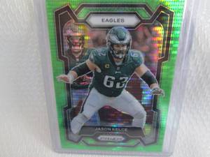 lot 147 image: 2023 Prizm Jason Kelce Green Prizm ...