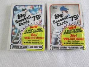 lot 157 image: 2 1989 Topps Baseball Cello Packs...