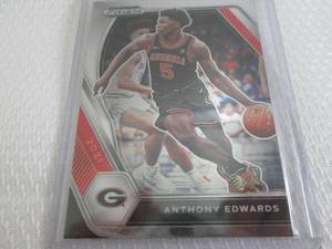 lot 163 image: 2021 Prizm Anthony Edwards Card...