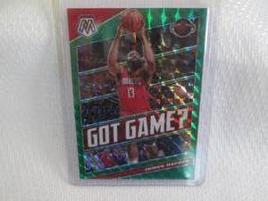 lot 186 image: 2019-20 Mosaic James Harden Green P...