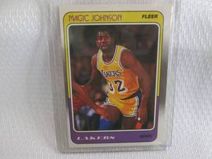 lot 217 image: 1988-89 Fleer Magic Johnson Card...