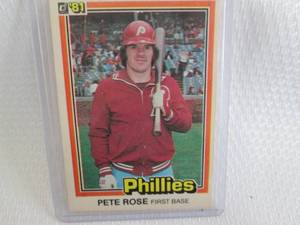 lot 234 image: 1981 Donruss Pete Rose Card...
