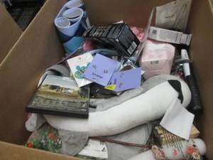 lot 263 image: Box of Assorted Overstock Items...