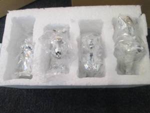 lot 327 image: 2- 4 pks Silver Toned Bunnies...
