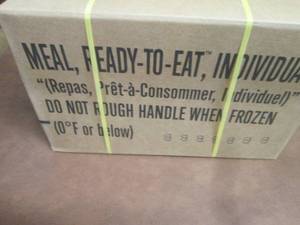 lot 420 image: Sealed Case of 12 MREs Meal Ready ...