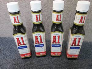 lot 530 image: 4- 5 oz A1 Original Sauce Best Date...
