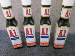 lot 531 image: 4- 5 oz A1 Original Sauce Best Date...