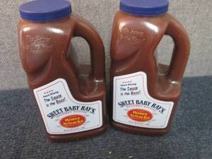 lot 544 image: 2- 64 oz Sweet Baby Rays Honey Sira...