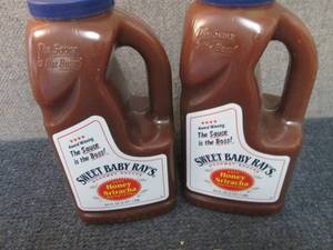 lot 545 image: 2- 64 oz Sweet Baby Rays Honey Sira...