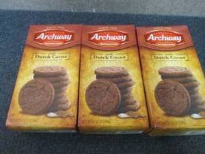 lot 554 image: 3- 8.75 oz Archway Soft Dutch Cocoa...