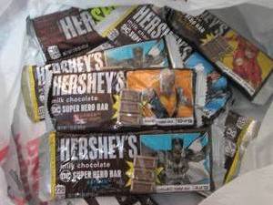 lot 597 image: 12- 1.55 oz Super Hero Hersheys Ba...