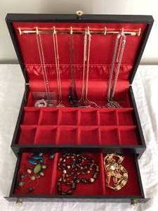 Costume Jewelry Collection and Jewelry Box