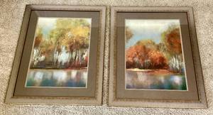 Reflection I and Reflection II Landscape Artwork - 24 x 30