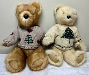 Mink Teddy Bears - Set of 2