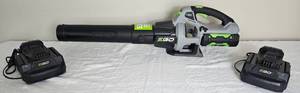 EGO Cordless Blower 56V 530 CFM Air Volume Model #LB5300 with One 56V 2.5 AMP Hrs. Battery(BA1400) and 2 Chargers