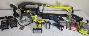 Collection of Cordless Ryobi Power Tools