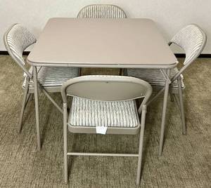 Samsonite Folding Card Table and 4 Matching Chairs