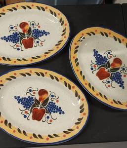 lot 42 image: 3 Ceramic Serving Platters