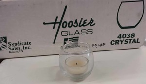 lot 117 image: 36 Glass Bubble Votives for CenterpieceFloral Design